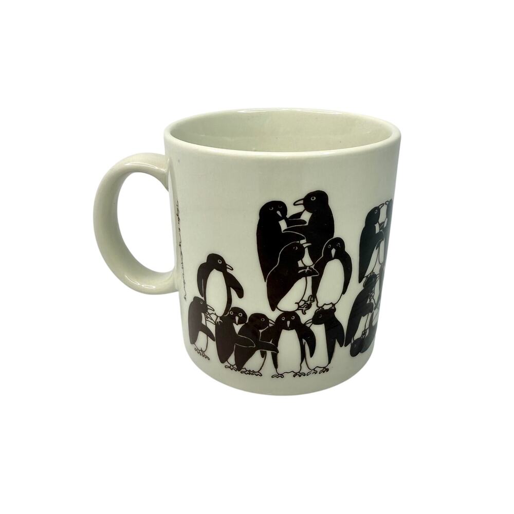 Vintage 1979 Taylor & Ng Naughty Penguin Mug Brown